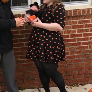 Unique Vintage pumpkin flare dress sz 2xl